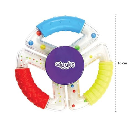 Funskool Giggles Sensory Rattle Unique Textured Handles