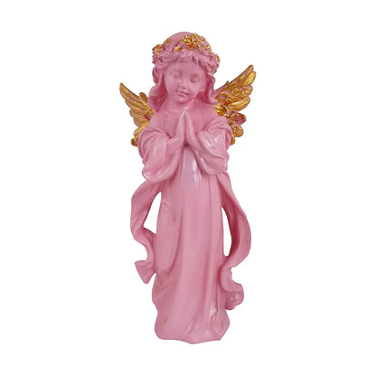 Zart Praying Angel Girl Golden Wings Showpiece for Home Decor Showpiece
