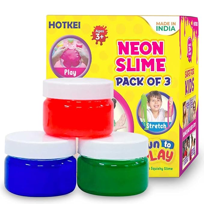 Hotkei Multicolor Fruit Slime Gel Jelly Putty Set Pack of 3 - 50 gms Each