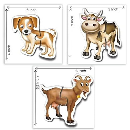 Toykraftt 2 Piece Animal Puzzles For Kids Age Of 2 Years Above Educational Toys