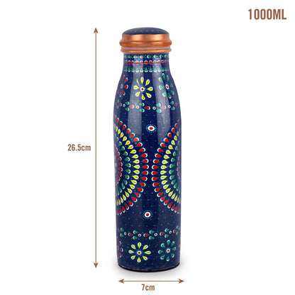 Cello Cop-pura Good Earth Copper Water Bottle | 1000ml | Mandala
