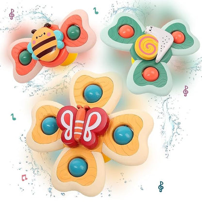 Wembley Suction Spinner Toy for Baby Bath Toys for Kids 3 Pcs
