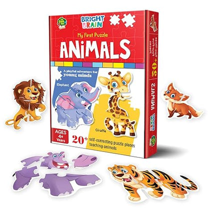 The Book Tree Animals Puzzle 20+ Big Size Piece Jigsaw Puzzle for Preschoolers for Learning Animals
