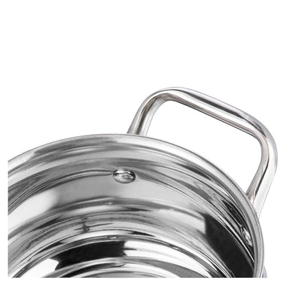 Vinod Stainless Steel Almaty Sauce Pot With Glass Lid | Diameter 20 Cm | Capacity 4 Litres