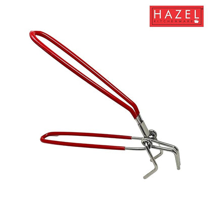 Hazel Stainless Steel Pakad Tongs for Kitchen Sturay Pakkad Chimta Utensil Holder