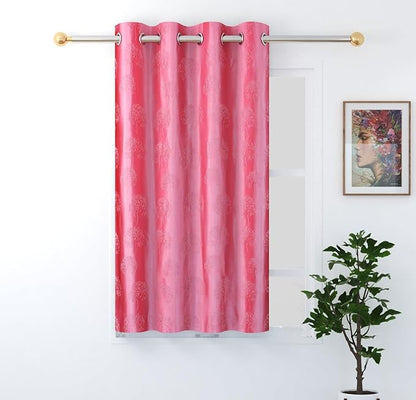 Fresh From Loom Window Floral Blackout Curtains 6 Feet Long High Tenacity Yarn Polyester
