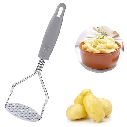 Henij Stainless Steel Potato Ricer Masher Kitchen Gadget with Non-Slip Handle for Mashed Potato