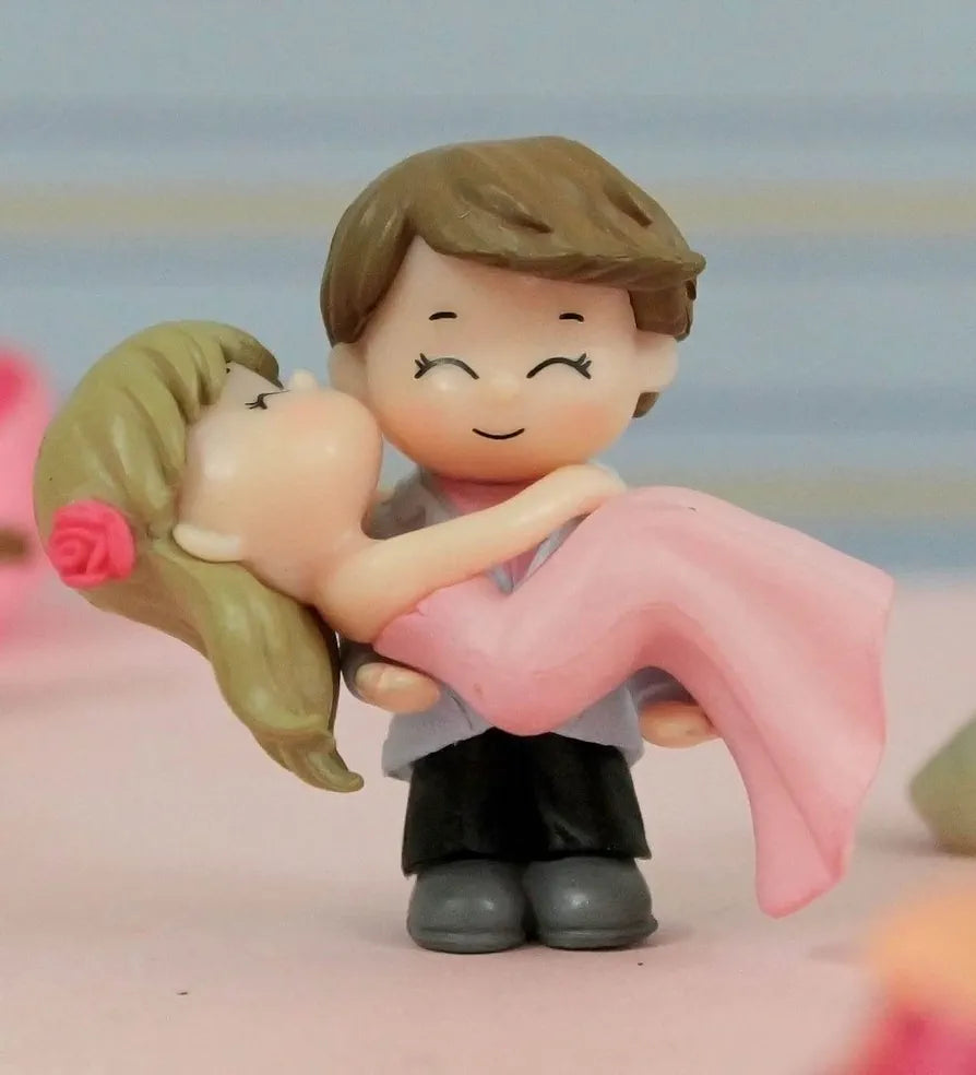 Satyam Kraft 1 Set Romantic Couples Resin Figurines Valentine's Day Gifts for Girlfriend & Boyfriend