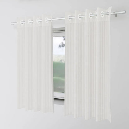Kuber Industries Window Curtain Sheer Parda for Living Room Lining Net Colour Cream