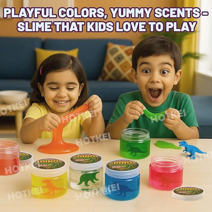 Hotkei Slime with Dinosaur Eraser Toy - 200 gms