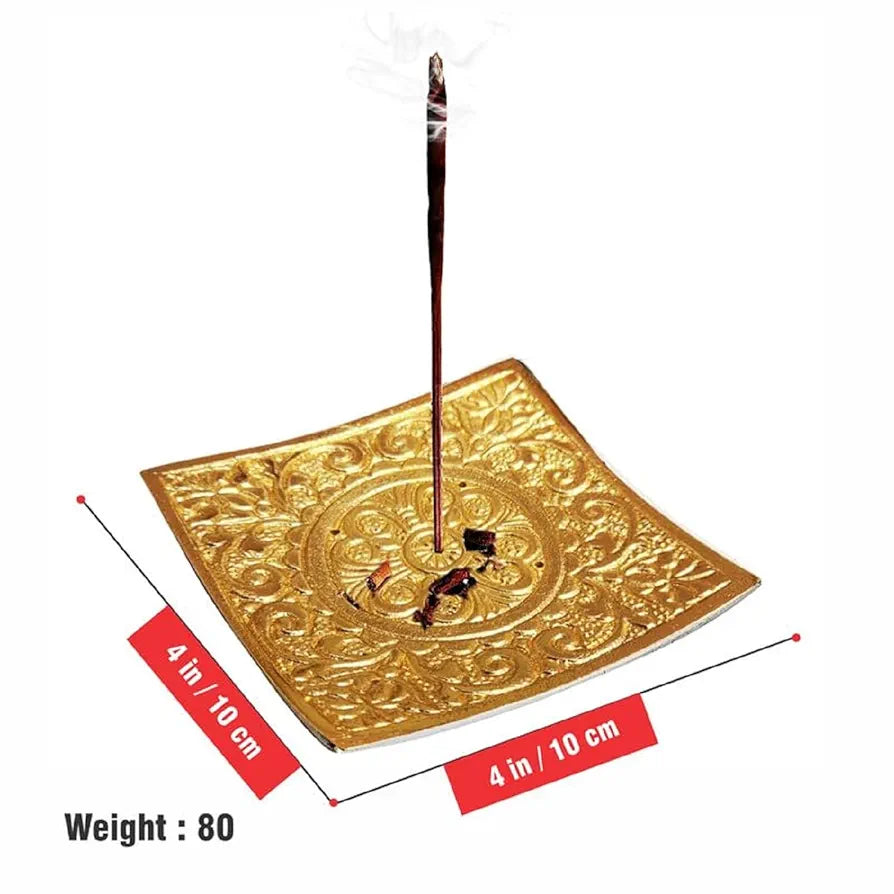 Pure Source India Aluminum Agarbatti Stand, Hand Carved Rust Proof
