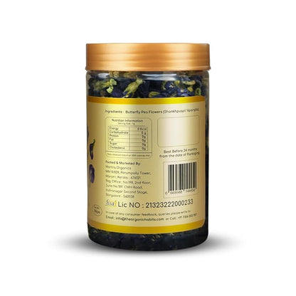 Organic Habits Blue Butterfly Pea Flower Tea 50 Gms | Aparajita Herbal Tea | Anti-oxidant Rich