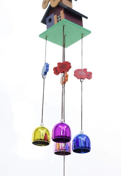 Lilone 4 Bell Brown House Wind Chimes