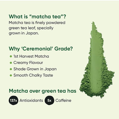 Tencha Ceremonial Matcha Japanese Matcha Green Tea Powder - 50 gms