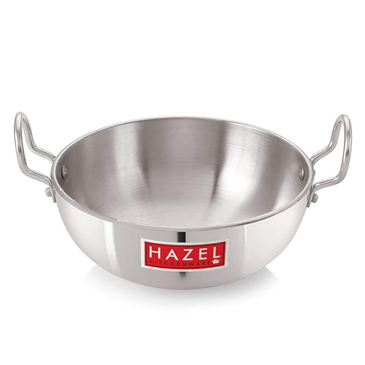 Hazel 4 mm Aluminium Kadai with Handle 1750 ml
