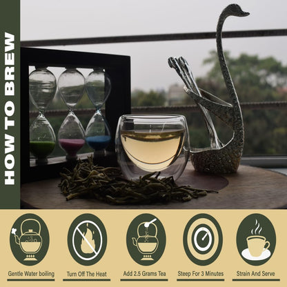 Brewed Leaf Natural and Fresh Tulsi Green Tea - 100 gms