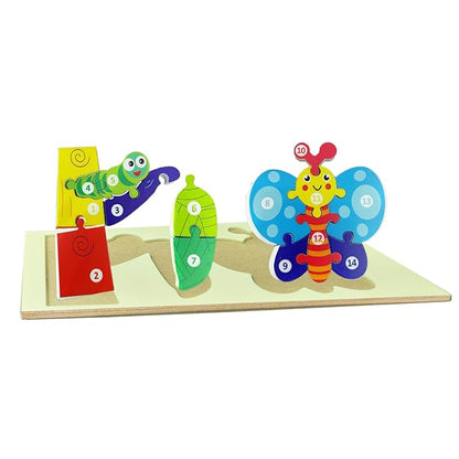 Wembley Wooden Jigsaw Puzzle for Kids Toy Butterfly Life Cycle
