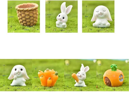 Satyam Kraft 1 Set  Resin Rabbit Miniature Figurines