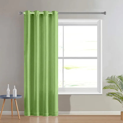 Divine Casa Semi Blackout Door Curtains 7 Feet Colour Sardine Gray Micro Satin Panels with Metal Eyelets Light Filtering & Elegant Drapes (Pack of 2)
