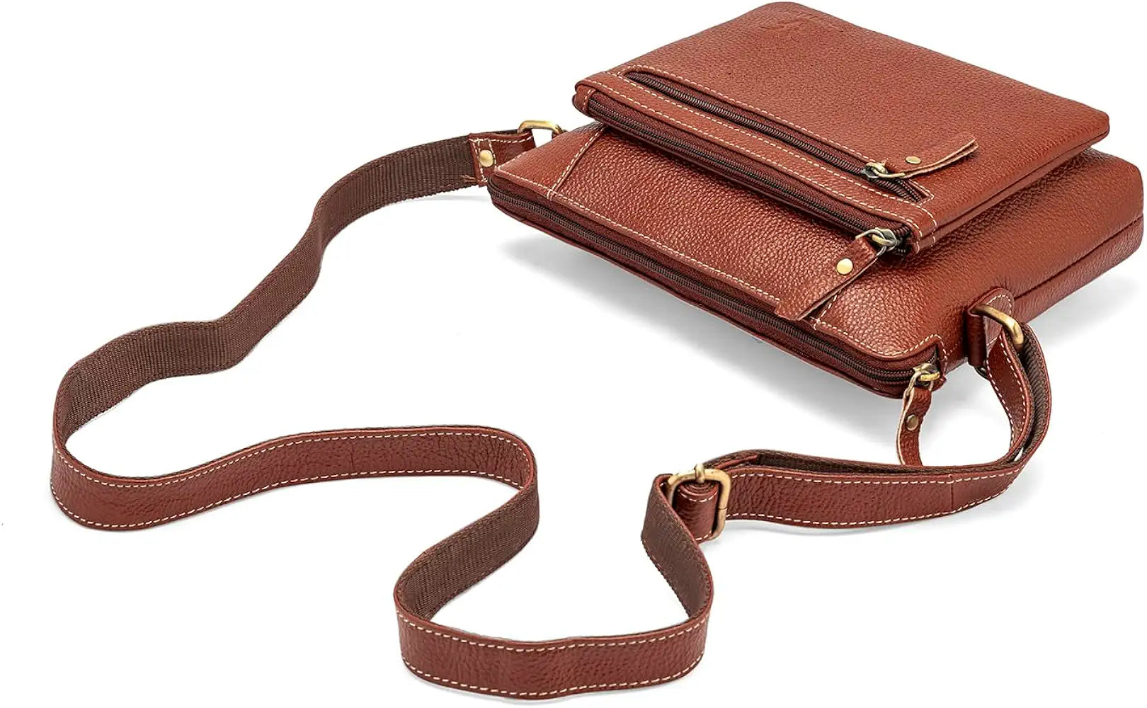 Goatter Genuine Leather 9" Inch Sling Cross-Body Bag For Women's