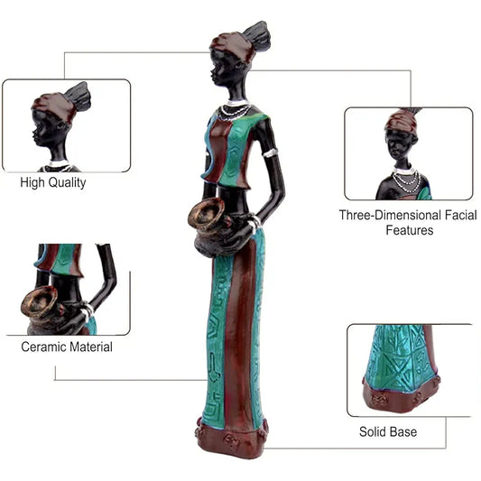 Xtore Beautiful Finish Uniquely Hand Crafted Home Decor African Tribal Women Art Piece