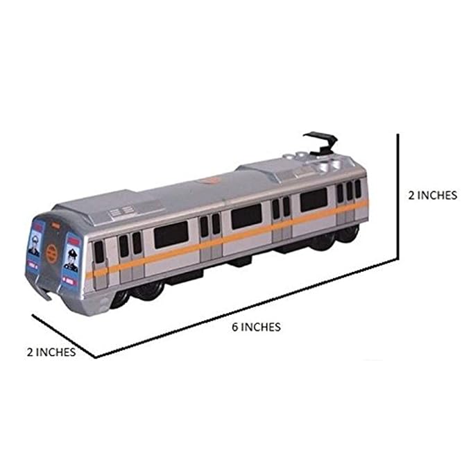 Centy Toys Plastic Pull Back Metro Train Silver Colour Age 36 months