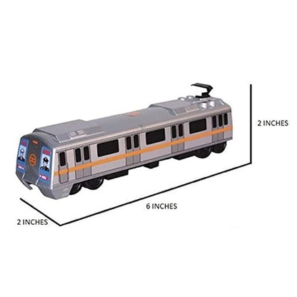 Centy Toys Plastic Pull Back Metro Train Silver Colour Age 36 months