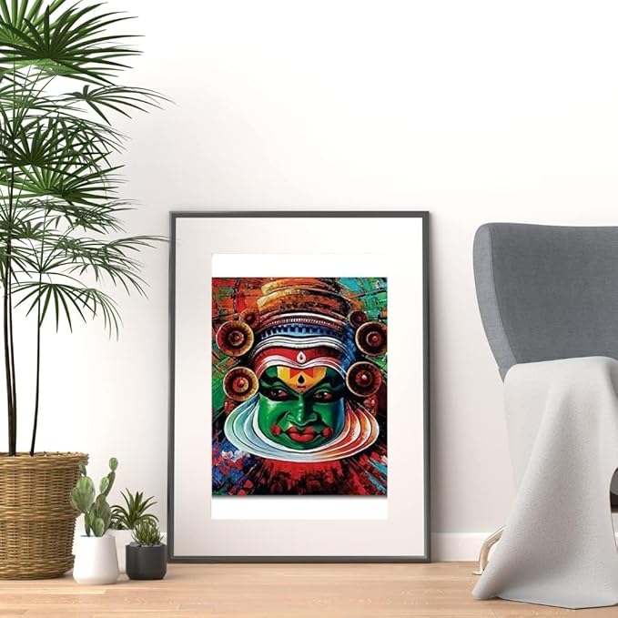 Tulip N Turtle Kathakali Diy Acrylic Paint by Number Kit for Adults Kids Beginner Number Painting Kit | Wall Decoration