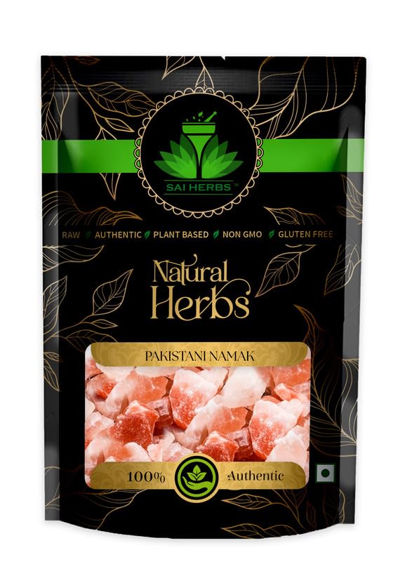 Sai Herbs Pakistani Namak Sabut Pink Salt Granules - 100 gms
