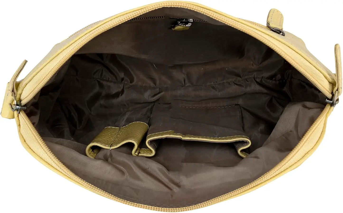 Goatter Genuine Soft Leather Multi Pocket 10" Inch Sling Cross-BodyBag for Girls And Women,
