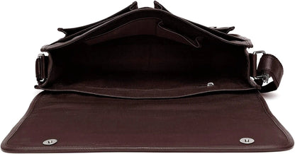 WildHorn Urban Edge100% Leather Laptop Messenger Brown Men's Bag 