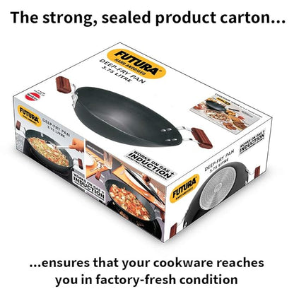 Hawkins Futura Hard Anodised Deep-Fry Pan 3.75 L, 30 cm, 4.06 mm Induction Compatible