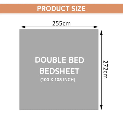 Kuber Industries Cotton Bedsheets for Double Bed with 2 Pillow Covers Candy Flower Brown & Yellow