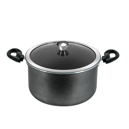 Impex IBP6 6L Non-Stick Biryani Pot with RIB Granite Coating Induction Friendly Aluminium