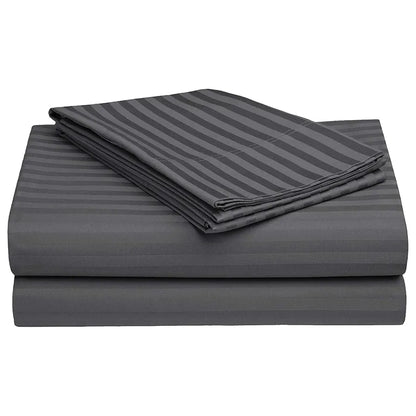 Fresh From Loom Soft Skin Safe Breathable Single Size Flat Bedsheets Hotel & Home Plain Bedsheet Set with 1 Pillow Covers 144 TC Grey