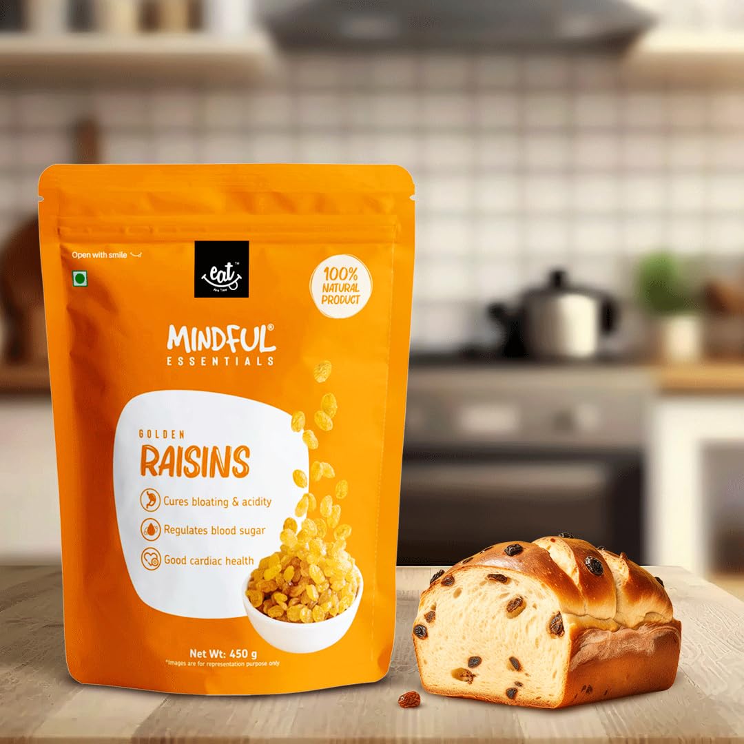 Eat Anytime Premium Organic Golden Raisins- 450 gms