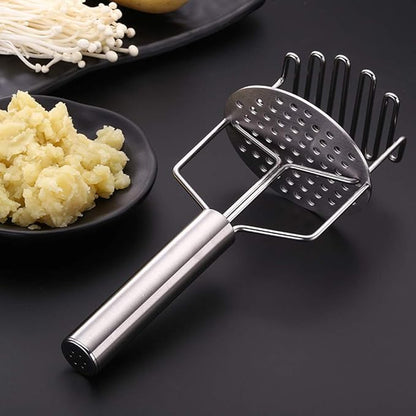 Libah Dual Layer Stainless Steel Potato Or Boiled Eggs Masher Crusher Squeezer