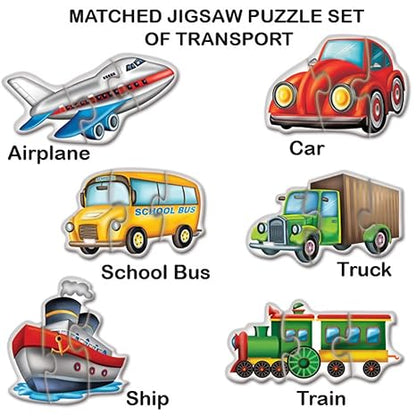 Toykraftt Toddler 3 Piece Puzzles For Boys And Girls Age Of 2 To 3 Years Old Educational Jigsaw