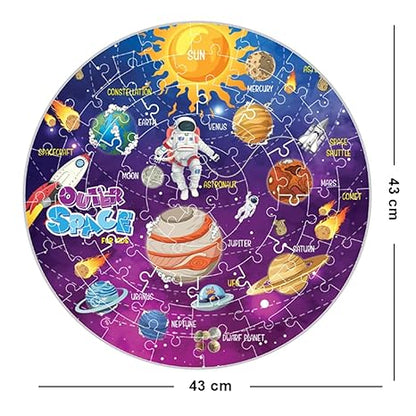 The Book Tree Bright Brain Outer Space 60 Piece Jigsaw Puzzle for Preschoolers Toy for Learning Space