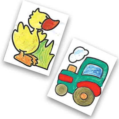 Toykraftt Finger Painting Kit Art Activity For 3 To 5 Years Old Washable Finger Paints