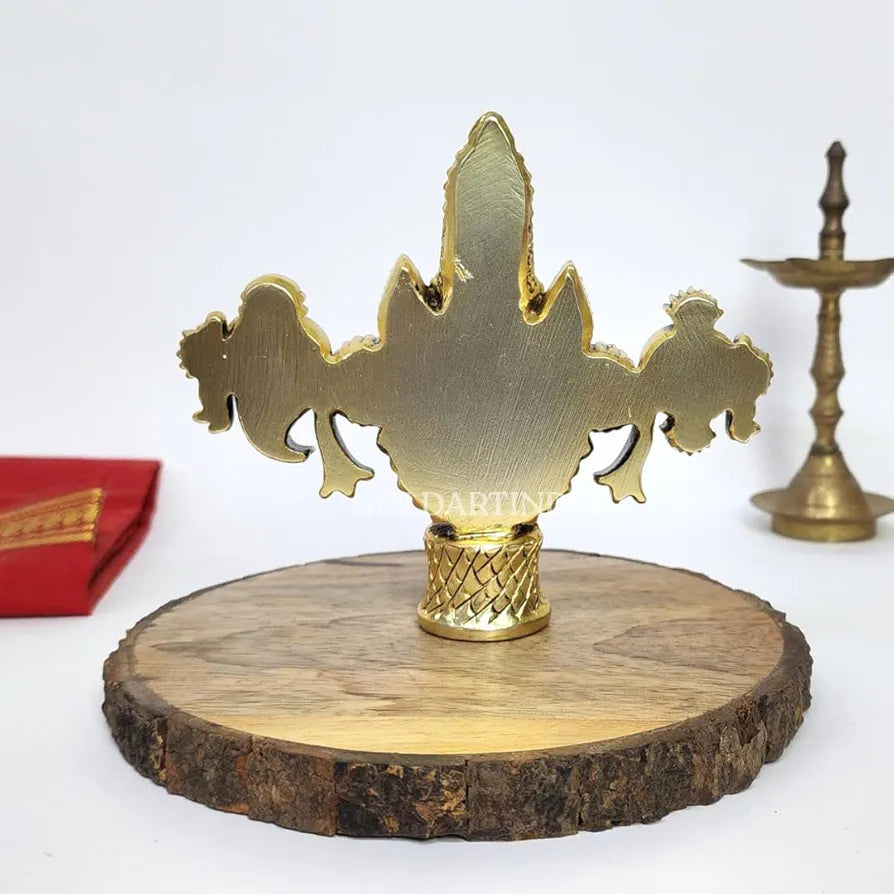 Gold Art India Lord Venkateswara Balaji Face Idol Antique Gold Matte Finish