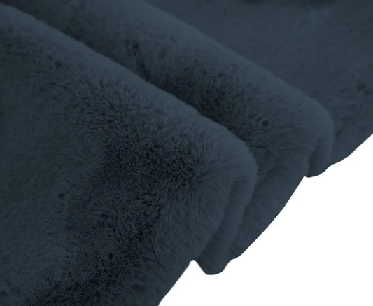 Luxe Home International Ruffle Floor Rug Rabbit Fur 1000 Gsm Living Room Foot Mats 4 X 6 FtColour Anthra