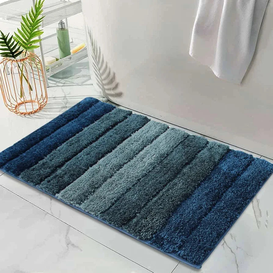 Luxe Home International Microfiber Luxe Home Bath Mat Super Soft Anti Skid Luxury Mats 40 X 60 Cm Colour Hunter Green (Pack of 2)