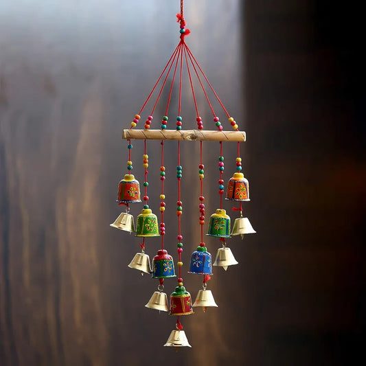 eCraftIndia Handcrafted Decorative Wall Hanging Bells Chimes STRBEL499