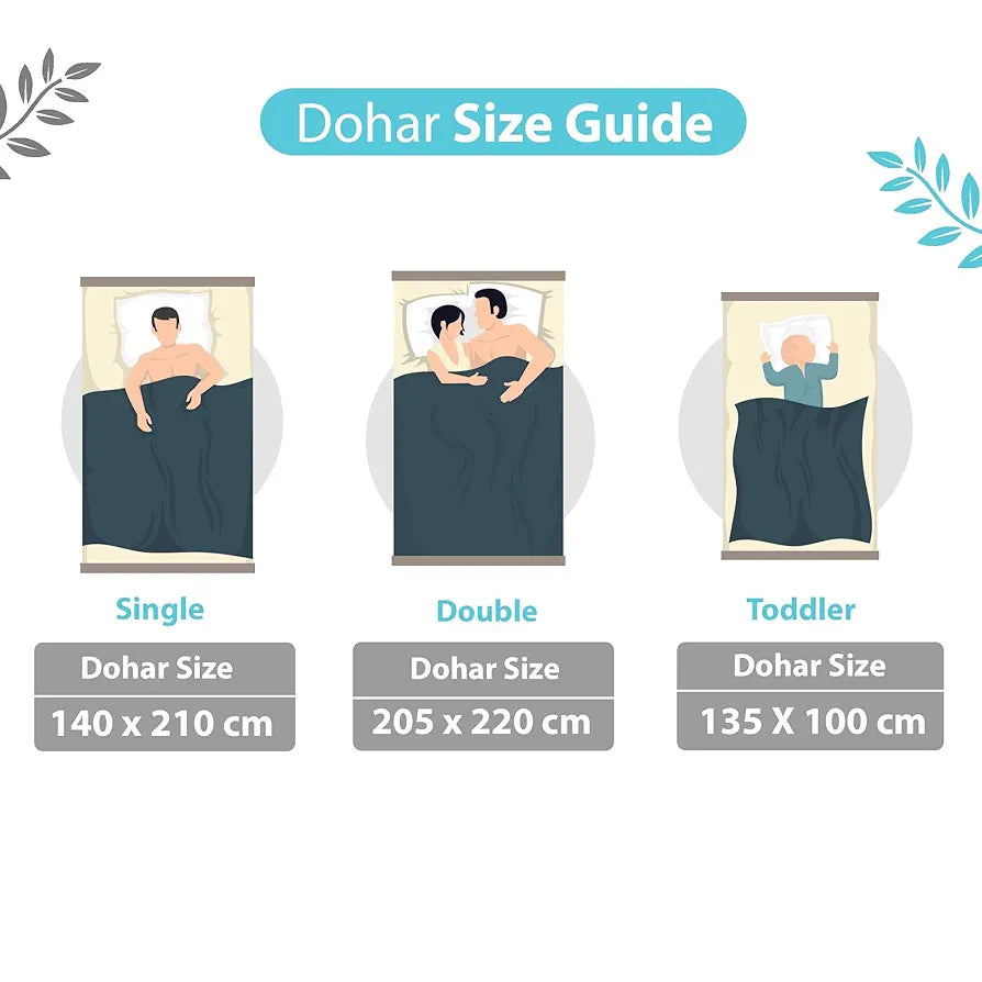 Divine Casa 120 GSM Microfiber Reversible Lightweight Printed Double Bed AC Dohar Blanket Colour Ethereal Blue TC - 120