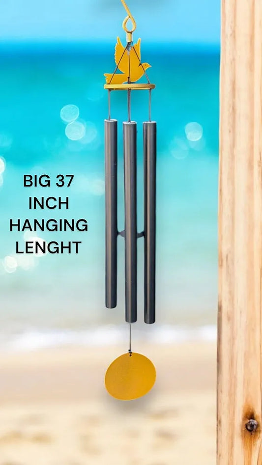 Paradigm Pictures Big Wind Chimes for Home Balcony Positive Energy 36" black