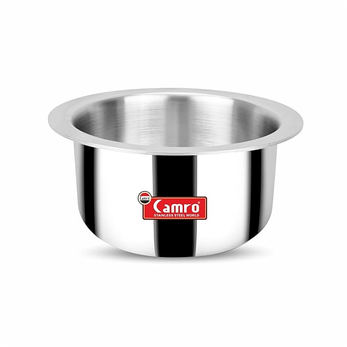 Camro Tripro Triply Artisian Tope 19 No 7 Liters Capacity Cauldron Tope Handi Patila Stainless Steel
