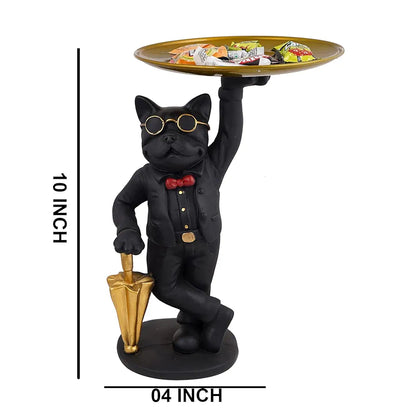 Zart Dog Showpiece for Home Decor Showpiece Dog Black Umb