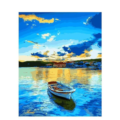 Craftmate Diy Framed Paint By Numbers Canvas Art And Craft Kit For Adults And Kids Acrylic Painting Hobby Kit 16 Inch X 12 Inch