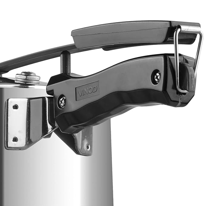 Vinod Stainless Steel Inner Lid Pressure Cooker - 5 Litre | Sandwich Bottom Cooker | Induction and Gas Base